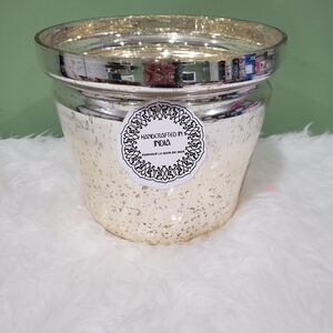 Handmade glass freckled pot